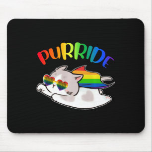 Funny Ally Cat Purride LGBTQ Gay Pride Regenboog K Muismat