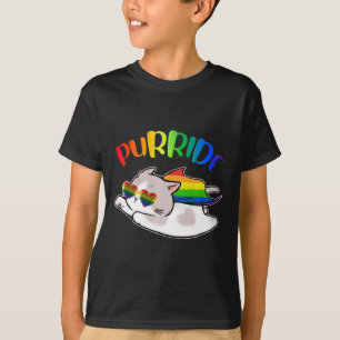 Funny Ally Cat Purride LGBTQ Gay Pride Regenboog K T-shirt