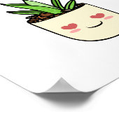 Funny Aloe you Vera Veel Kawaii Succulent Love Poster (Hoek)
