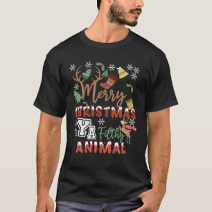 Funny Alone bij thuisfilms Zalig kerstfeest je ben T-shirt