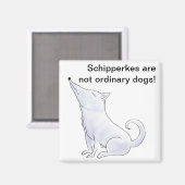Funny Aloof Schipperke Dog Cartoon Magneet (Voorkant / Achterkant)