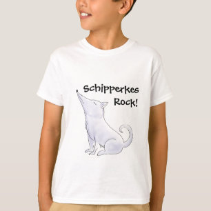 Funny Aloof Schipperke Dog Cartoon T-shirt