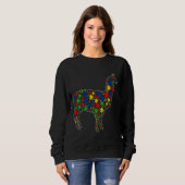 Funny Alpaca Animals Puzzle Pieces Autism Awarenes Trui (Voorkant volledig)