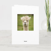 Funny Alpaca Birthday Card Kaart (Achterkant)