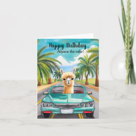 Funny Alpaca De Taart Verjaardag Kaart