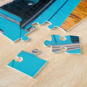 Funny Alpaca in een autowrak Legpuzzel (Zijkant)