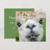 Funny Alpaca-kerstkaart Kaart (Voorkant / Achterkant)