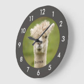 Funny Alpaca|Llama Custom Grote Klok (Hoek)