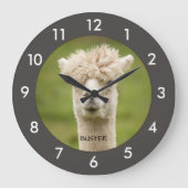 Funny Alpaca|Llama Custom Grote Klok (Voorkant)