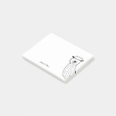 Funny Alpaca llama Illustratie Aangepaste naam Post-it® Notes (Schuin)