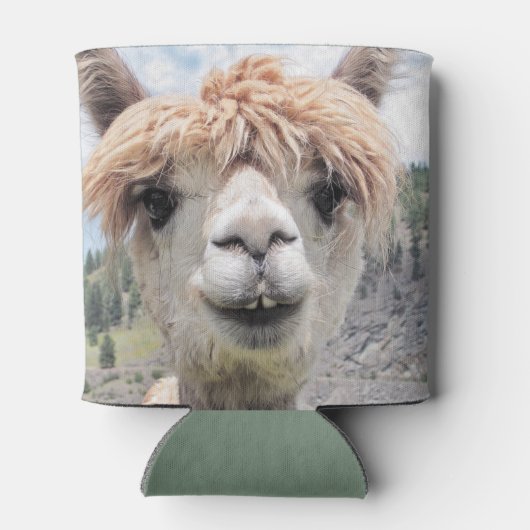 Funny Alpaca Llama Raak me niet aan Blikjeskoeler (Achterkant)