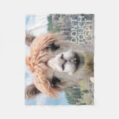 Funny Alpaca Llama raak me niet aan Fleece Deken (Voorkant)