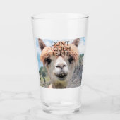 Funny Alpaca Llama raak me niet aan Glas (Voorkant)