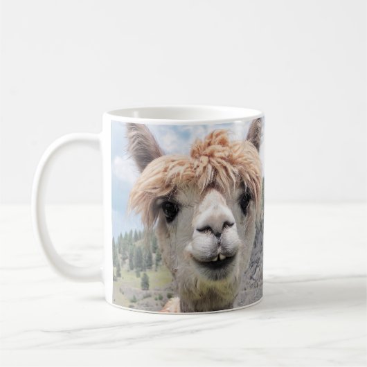 Funny Alpaca Llama raak me niet aan Koffiemok (Links)