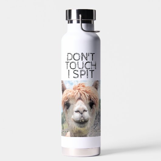 Funny Alpaca Llama Raak niet aan dat ik liquor spu Waterfles (Links)