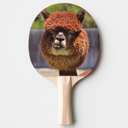 Funny Alpaca Ping Pong Paddle Tafeltennisbatje (Voorkant)