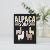 Funny Alpaca Squad Dierenvriend Briefkaart (Staand voorkant)