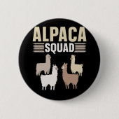 Funny Alpaca Squad Dierenvriend Ronde Button 5,7 Cm (Voorkant)