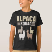Funny Alpaca Squad Dierenvriend T-shirt (Voorkant)