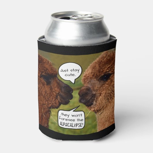 Funny Alpacalypse Scheming Blikjeskoeler (Blikje Voorkant)
