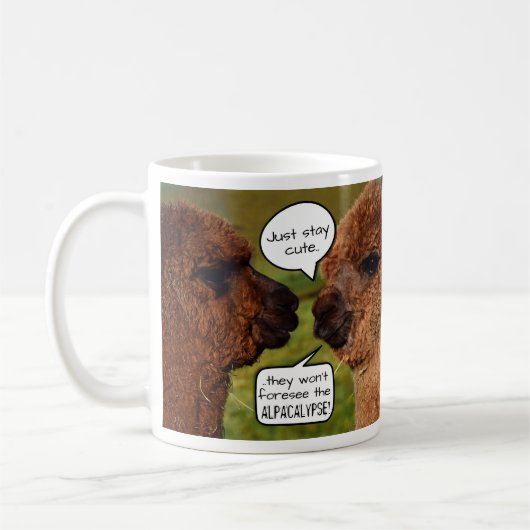 Funny Alpacalypse Scheming Koffiemok (Links)