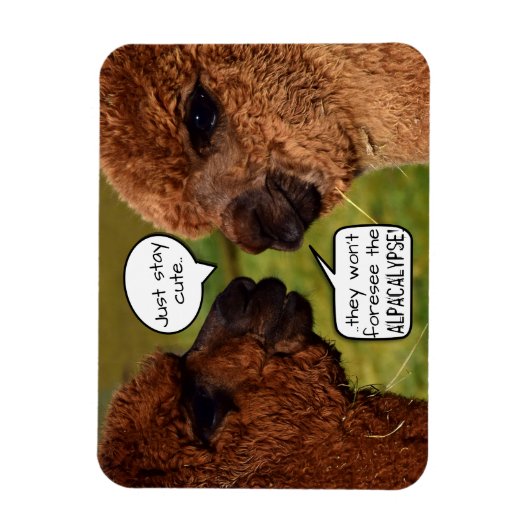Funny Alpacalypse Scheming Magneet (Verticaal)
