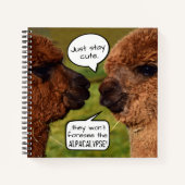 Funny Alpacalypse Scheming Notitieboek (Voorkant)