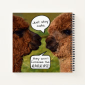 Funny Alpacalypse Scheming Notitieboek (Achterkant)