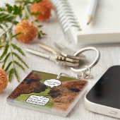 Funny Alpacalypse Scheming Sleutelhanger (Voorkant Rechts)