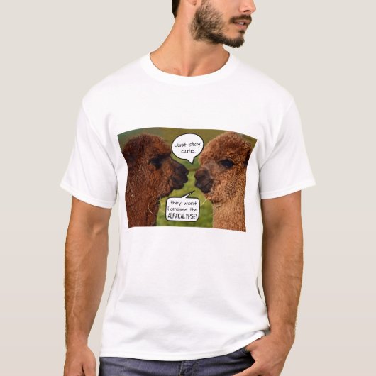 Funny Alpacalypse Scheming T-shirt (Voorkant)