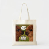 Funny Alpacalypse Scheming Tote Bag (Voorkant)