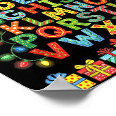 Funny Alphabet Christmas Tree Graphic Abc A-z Teac Poster (Hoek)