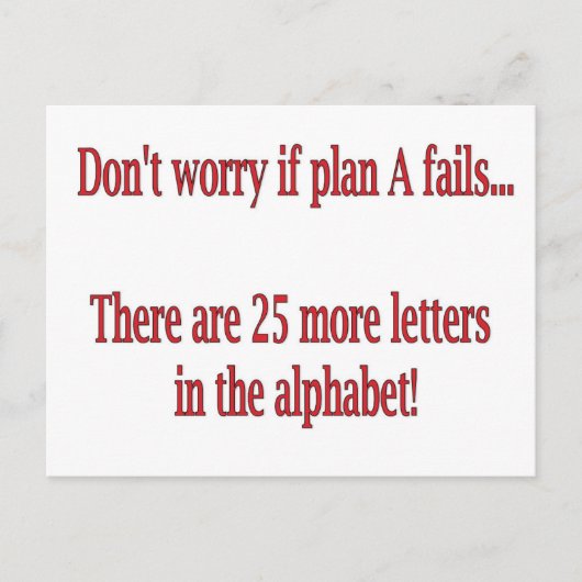 Funny Alphabet Quote Briefkaart (Voorkant)