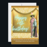 Funny Altered Art 60th Birthday Kaart<br><div class="desc">De grappige 60ste verjaardagscompilatie is voorzien van een  samengevouwen foto-uitsnede met een gouden "stage" achtergrond,  een neon aqua "Happy 60th Birthday"-tekst en een onderste tekst die in 365 dagen uitlegt..deze verjaardag zal niet meer zo speciaal zijn ,  dus neem de dag in beslag !</div>