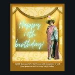 Funny Altered Art 60th Birthday Poster<br><div class="desc">De grappige 60ste verjaardagscompilatie is voorzien van een samengevouwen foto-uitsnede met een gouden "stage" achtergrond, een neon aqua "Happy 60th Birthday"-tekst en een onderste tekst die in 365 dagen uitlegt..deze verjaardag zal niet meer zo speciaal zijn , dus neem de dag in beslag !</div>