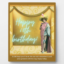 Funny Altered Art 60th Birthday Tabletop Fotoplaat