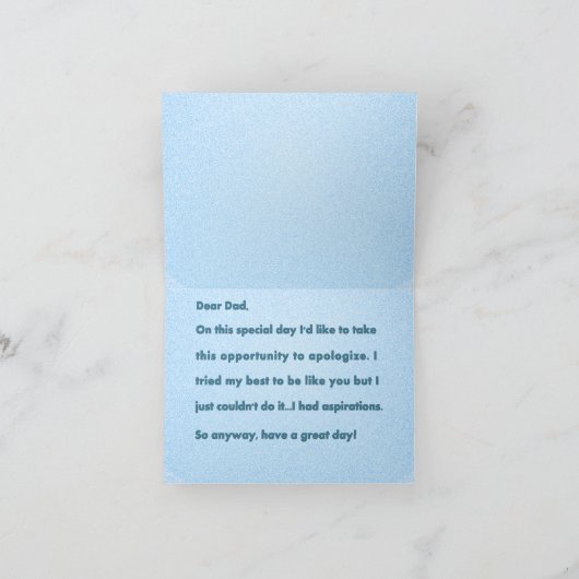 Funny Alternative Bad Dad Kaart (Binnen)