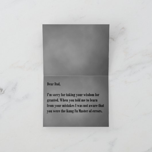 Funny Alternative Bad Dad Kaart (Binnen)