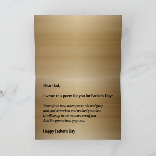 Funny Alternative Bad Pap Card Kaart (Binnen)