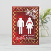 Funny Alternative Santa , Kerstmis Kaart (Staand voorkant)