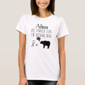 Funny Alto T-shirt - Gemiddeld Beer (Voorkant)