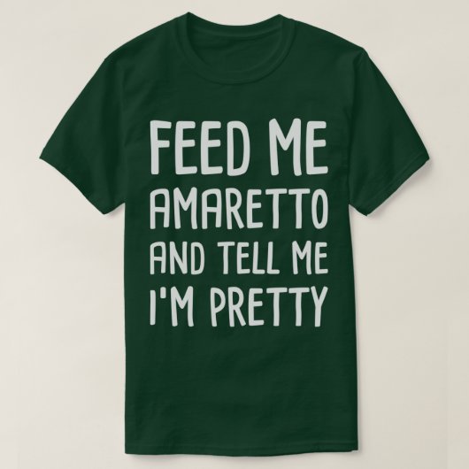 Funny Amaretto Italiaanse liqueur Bartender T-shirt (Design voorkant)