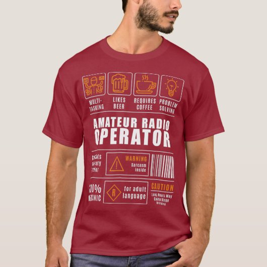 Funny Amateur Ham Radio Tshirt (Voorkant)