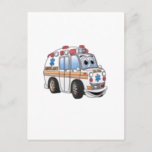Funny Ambulance Cartoon Briefkaart