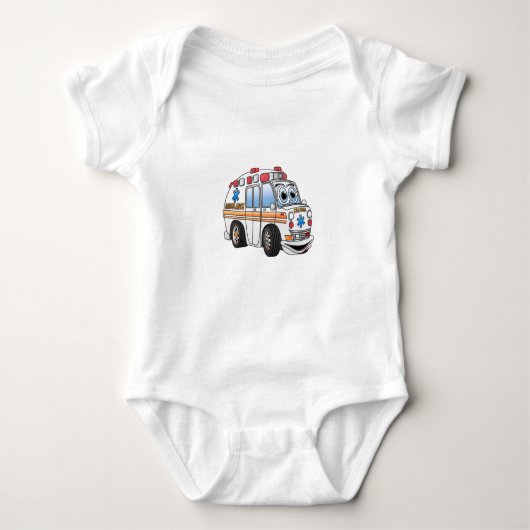Funny Ambulance Cartoon Romper (Voorkant)