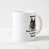 Funny American Akita Dad Waterverf Canine Art Grote Koffiekop (Voorkant rechts)