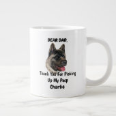 Funny American Akita Dad Waterverf Canine Art Grote Koffiekop (Rechts)