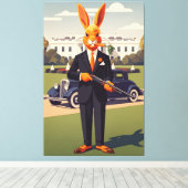 Funny American Canvas Afdruk (Insitu (Houten vloer))