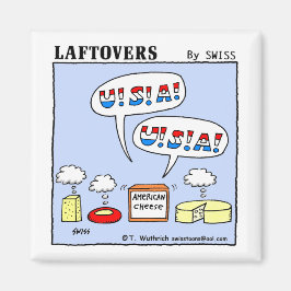 Funny American Cheese Tasting Patriotic Party Magneet