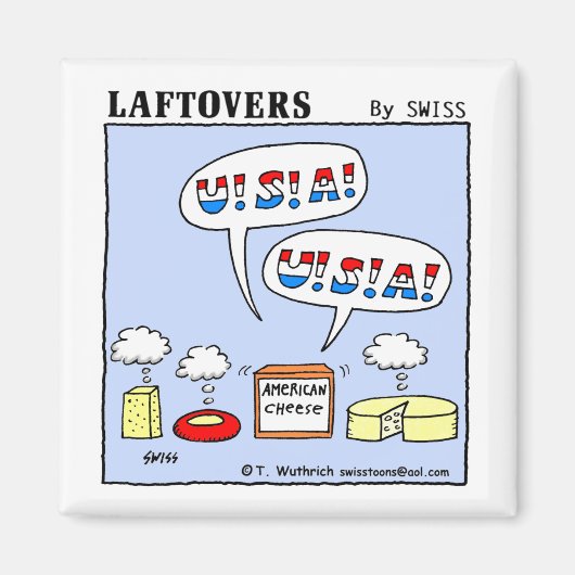 Funny American Cheese Tasting Patriotic Party Magneet (Voorkant)